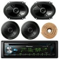 thumbnail image 1 of Pioneer DEH-X6900BT Car Bluetooth Radio USB AUX CD Player Receiver - Bundle Combo With 2x 250W 6x8" inch 2-Way Coaxial Car Audio Speakers + 2x 6.5-Inch Speakers + Enrock 50 Ft 18 Gauge Speaker Wire, 1 of 5