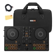 Pioneer DJ AlphaTheta DDJ-FLX2 Compact 2-Channel DJ Controller Bundle with Case, TRS Cable, and Austin Bazaar Polishing Cloth