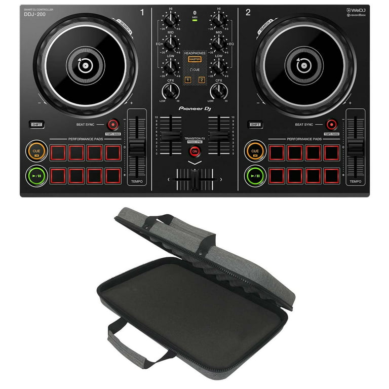 Pioneer DJ DDJ-200 Smart DJ Controller with Case Package - Walmart.com