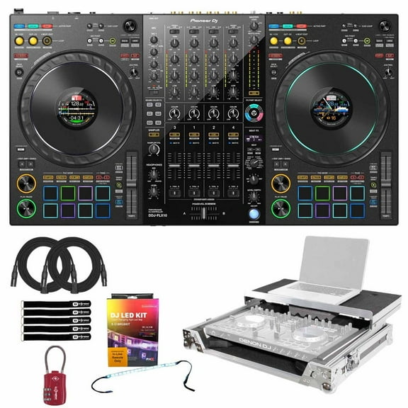 Pioneer DJ DDJ-FLX10 4-Channel DJ Controller with Carrying Case Package