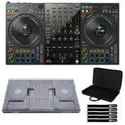 Pioneer DJ DDJ-FLX10 4-Channel DJ Controller with Case & Cover Package