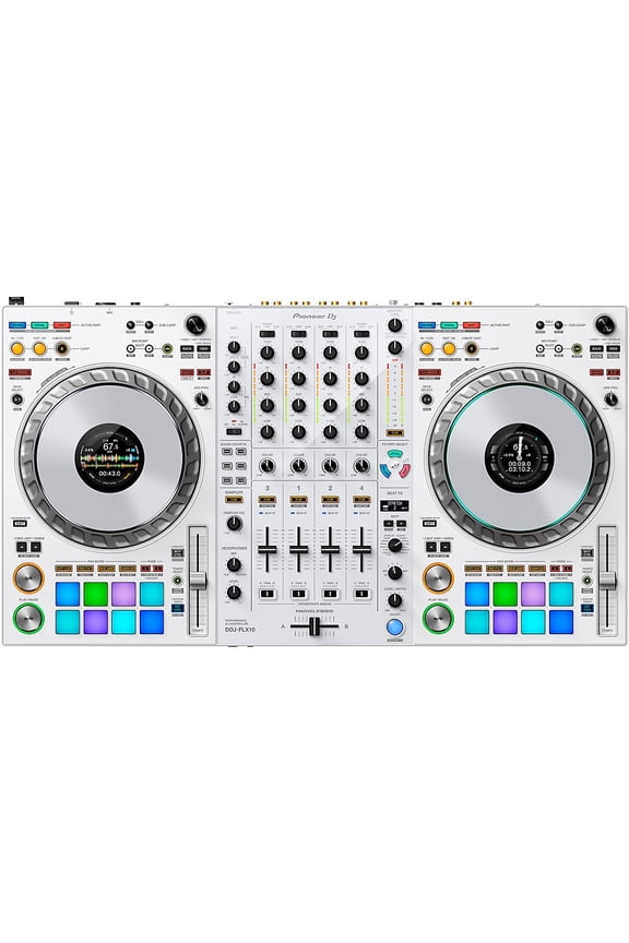 DDJ-FLX10-W 4-Channel DJ Controller for Rekordbox & Serato - White
