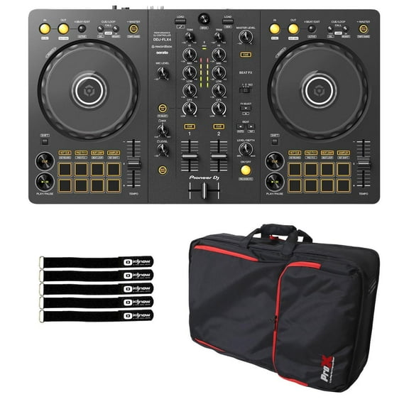 Pioneer DJ DDJ-FLX4 2-Channel DJ Controller with Backpack Package