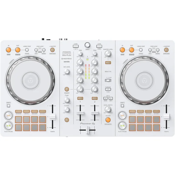 Pioneer DJ DDJ-FLX4-W 2-Channel DJ Controller for rekordbox and Serato - White