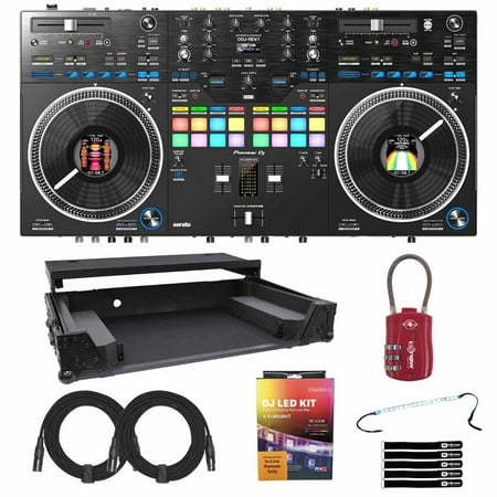 Pioneer DJ DDJ-REV7 Scratch Style 2-Channel Serato DJ Pro Controller with Black Flight Case Package