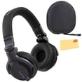 thumbnail image 1 of Pioneer DJ HDJ-CUE1 DJ Headphones - Black Bundle with Case and Austin Bazaar Polishing Cloth, 1 of 9