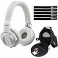 thumbnail image 1 of Pioneer DJ HDJ-CUE1BT Matte White Wireless Bluetooth Headphones with Headphone Gear Bag Package, 1 of 9