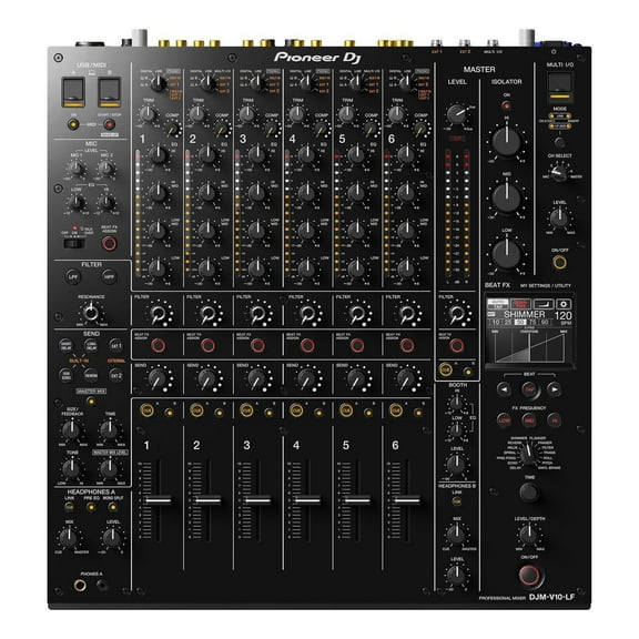 Pioneer Electronics DJM-V10-LF Creative Style 6-Channel Professional DJ Mixer with 60mm Long Fader