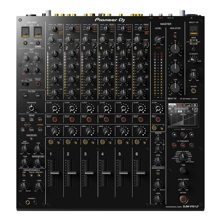 Pioneer DJM-V10-LF 6-Channel DJ Mixer with Stereo Audio