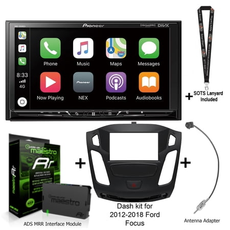 Pioneer DMH-1500NEX 7" KIT-FOC1 Dash kit for Ford Focus ADS-MRR Antenna Adapter