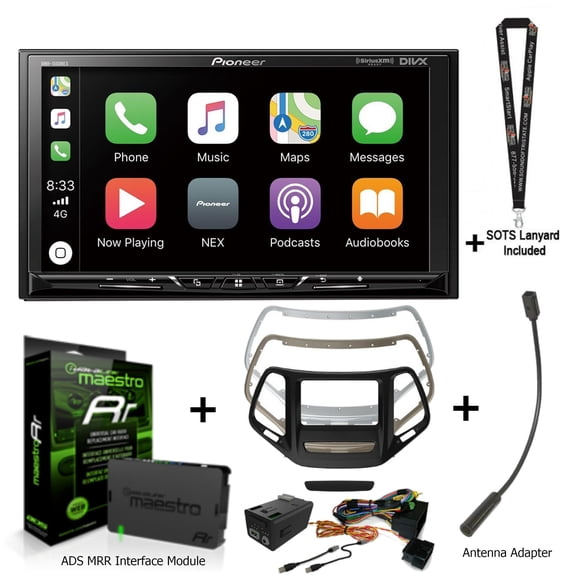 Pioneer DMH-1500NEX 7" Receiver Dashkit for Jeep Cherokee KIT-CHK1 ADS-MRR