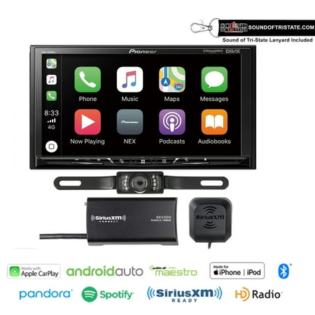 Pioneer DMH-1500NEX 7" w/ SiriusXM Tuner SXV300V1 and License Plate Backup Camera