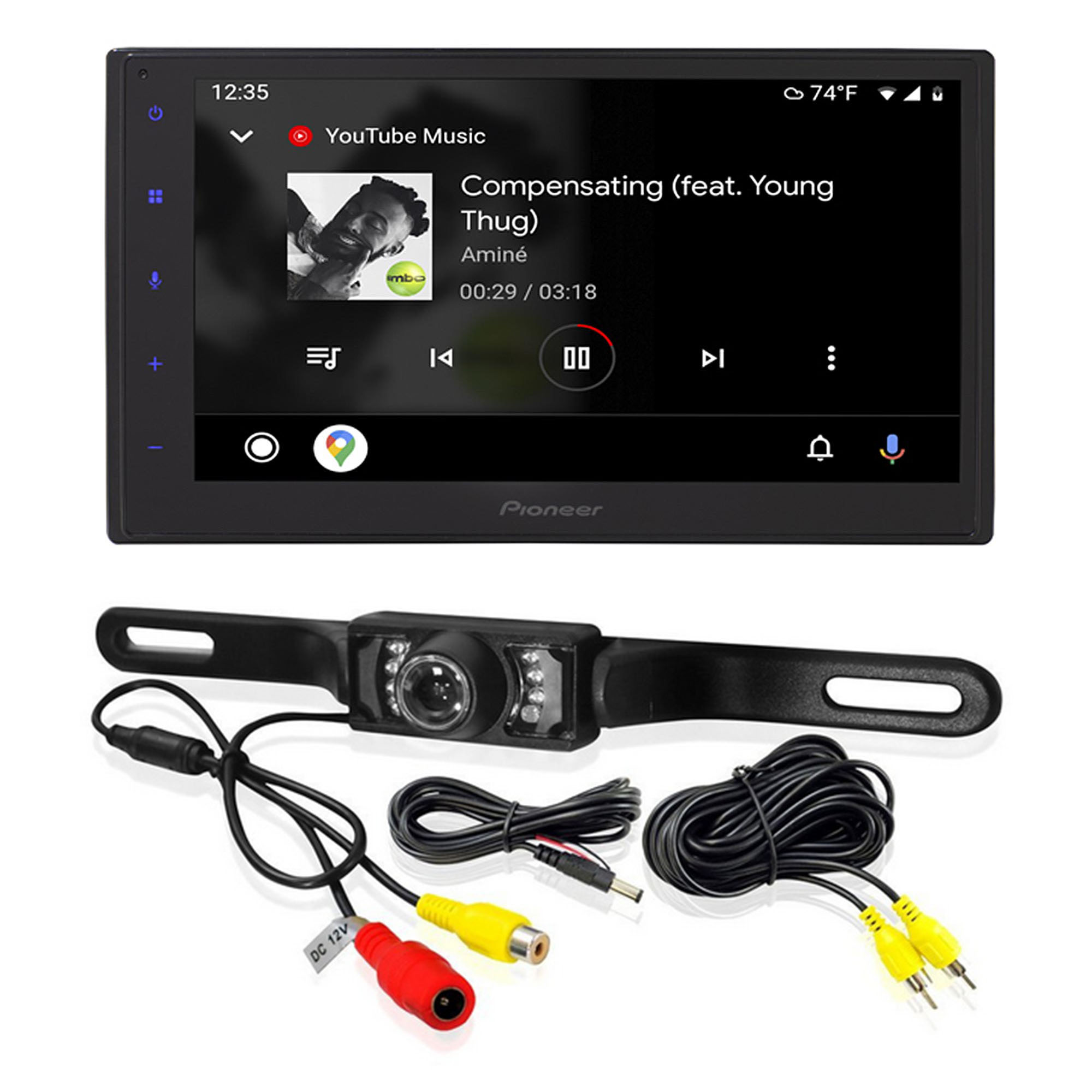 Pioneer DMH-1770NEX Multimedia Receiver Compatible with Apple CarPlay & Android Auto with License Plate Mounted Backup Camera - image 1 of 7