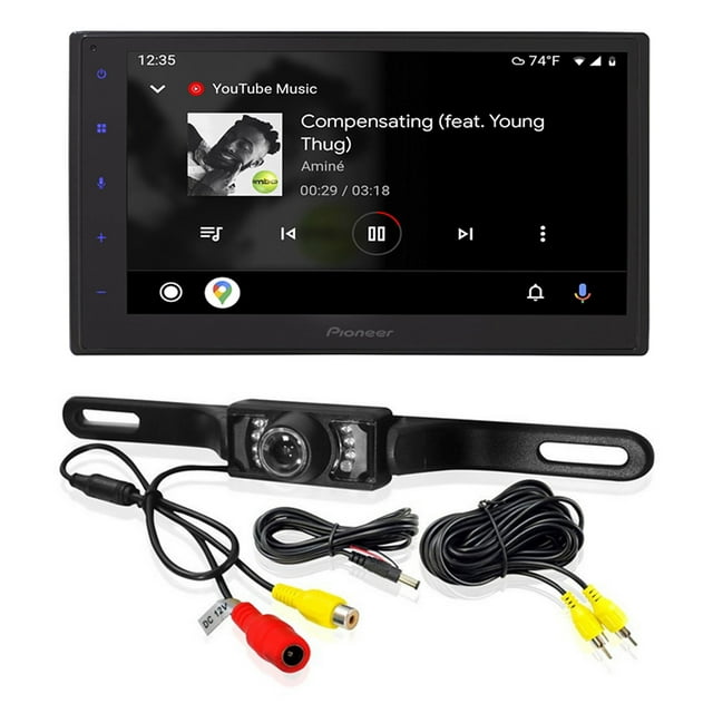 Pioneer DMH-1770NEX Multimedia Receiver Compatible with Apple CarPlay & Android Auto with License Plate Mounted Backup Camera