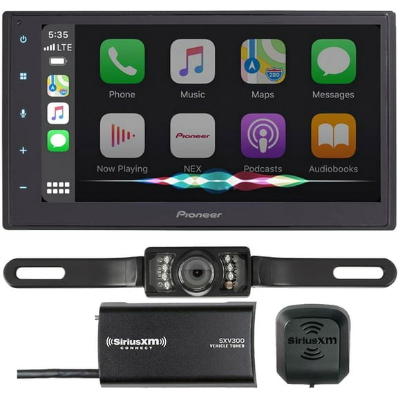 Pioneer DMH-W2700NEX 6.8" Multimedia Receiver Bundled with + (1) SiriusXM SXV300v1 + (1) SV5130IR License Plate Style Backup Camera