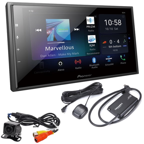 Pioneer DMH-W4660NEX 6.8" Receiver Compatible with Apple Carplay, Android Auto, and Bluetooth, Satellite Tuner and a Backup Camera