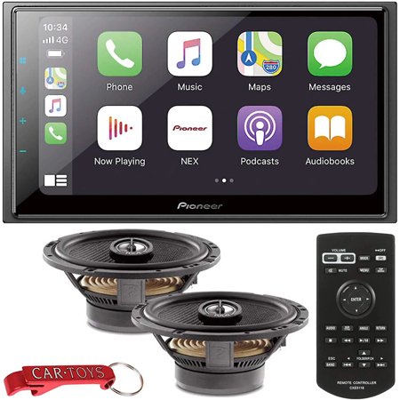 Pioneer DMH-W4660NEX Music Lover's Bundle with Focal Access Speakers. 6.8" Capacitive Multimedia Receiver with Wireless Apple CarPlay and Android Auto, Alexa, Bluetooth, SiriusXM Ready, Maestro Ready