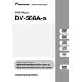 thumbnail image 1 of Instruction Manual ONLY for Pioneer DV-588AS DVD Player Owners Manual REPRINT, 1 of 1