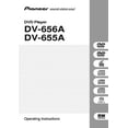 thumbnail image 1 of Instruction Manual ONLY for Pioneer DV-655A DVD Player Owners Manual REPRINT, 1 of 1