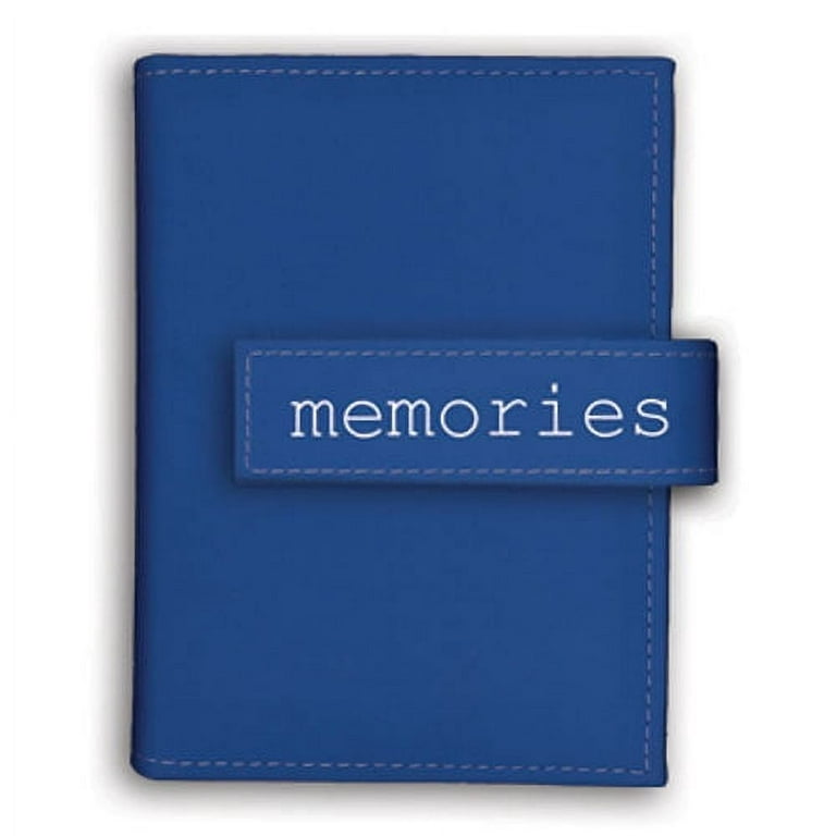 Pioneer Photo Albums Exp-57/bm 36-Pocket 5 by 7-Inch Embroidered Memories Strap Sewn Leatherette Cover Photo Album, Mini, Blue