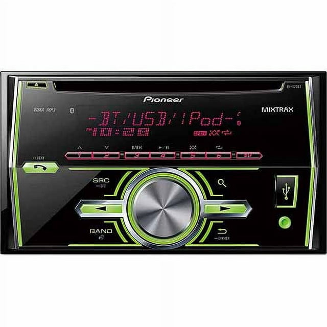 Pioneer FH-X70BT Double Din Single CD Receiver with Built-in Bluetooth, 2-Line Display, MIXTRAX, Pandora, USB, Aux