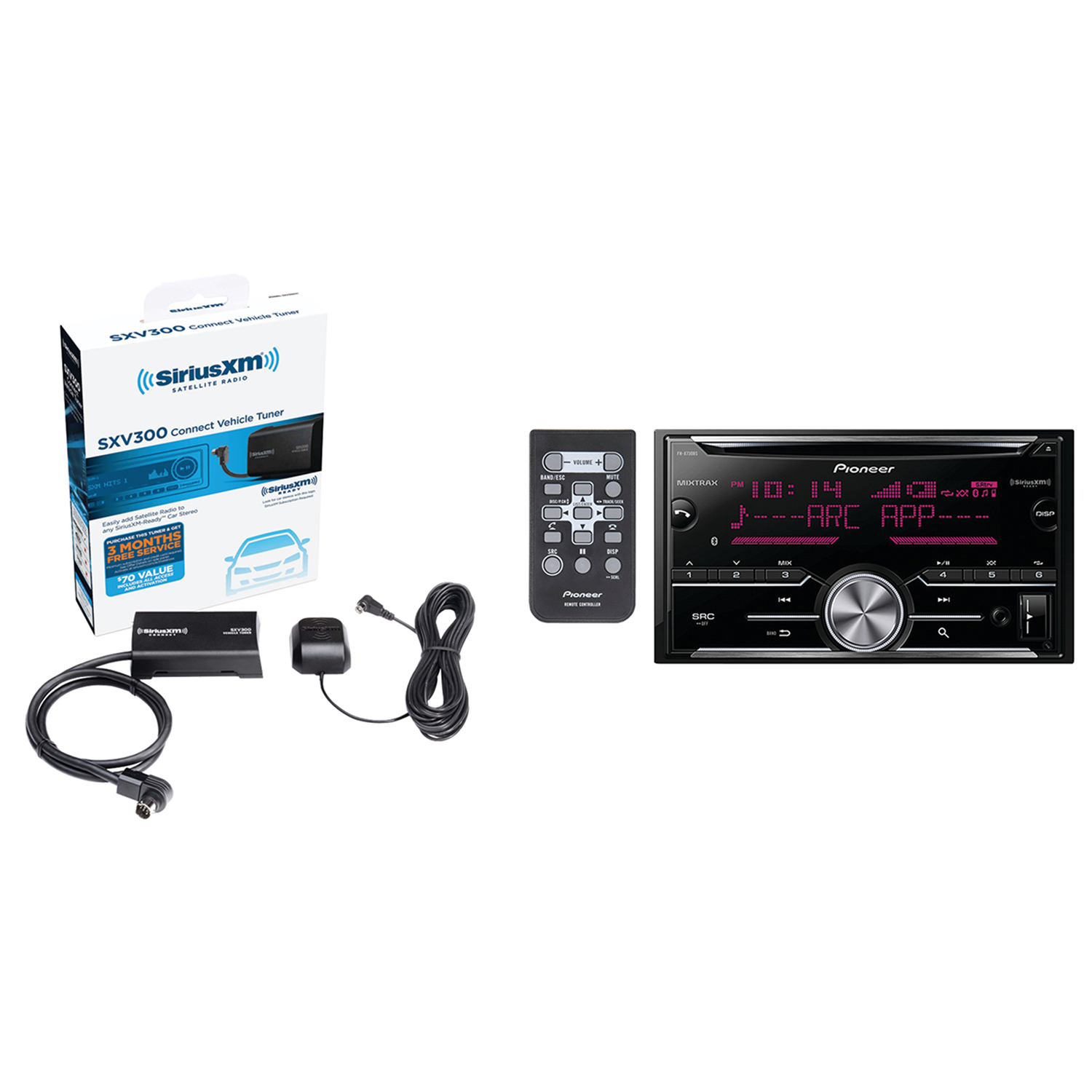Pioneer FH X730BS Double DIN In dash CD Receiver & Siriusconnect