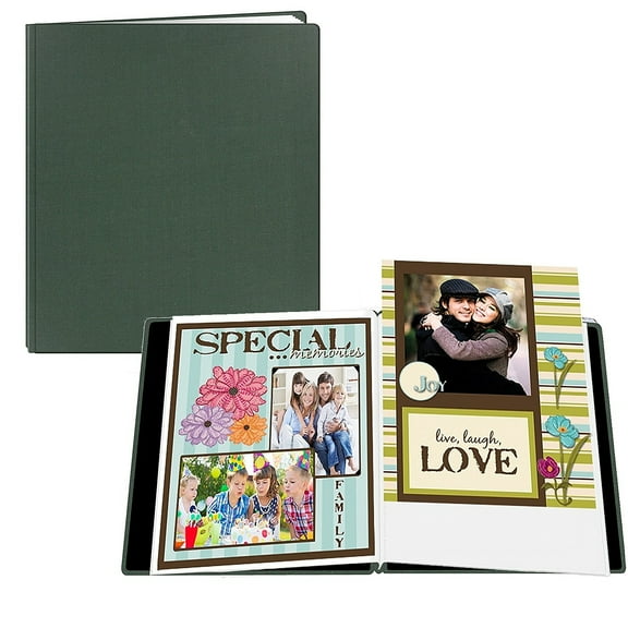 Pioneer Family Treasures Fabric Post Bound Album 12"X15"-Hunter Green