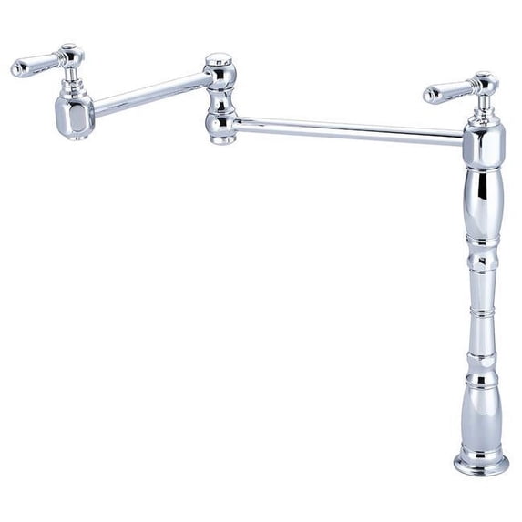Pioneer Faucets 2AM700 Americana Deck Mounted Dual Handle 19-5/16" Reach Pot Filler Faucet
