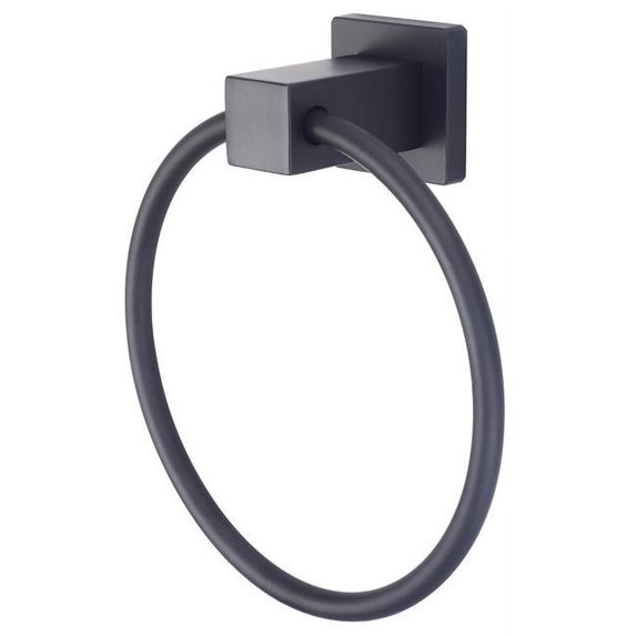 Pioneer Faucets 7MO034-MB Mod 7-1/16" Wall Mounted Towel Ring - Black