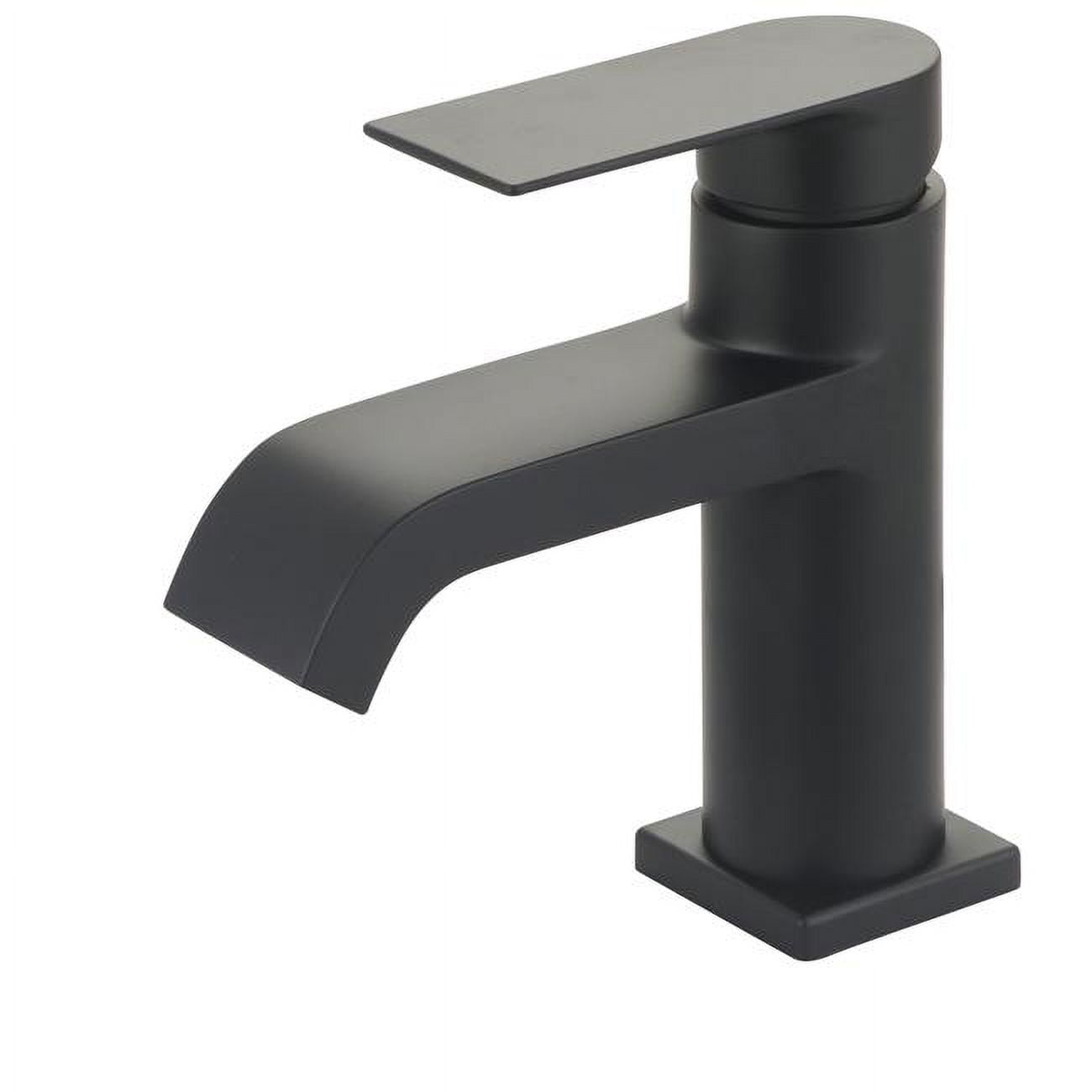 Matte Black Metal Single Hole Bathroom Faucet