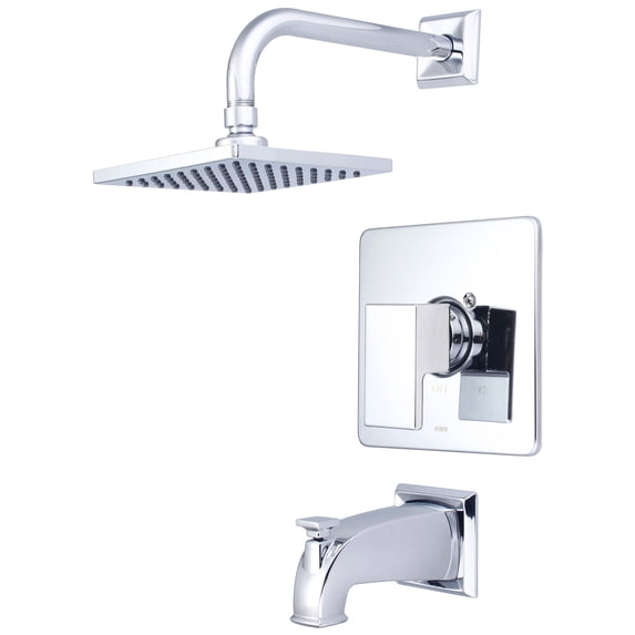 Pioneer Faucets T-4MO100 Mod Tub And Shower Trim Package - Chrome