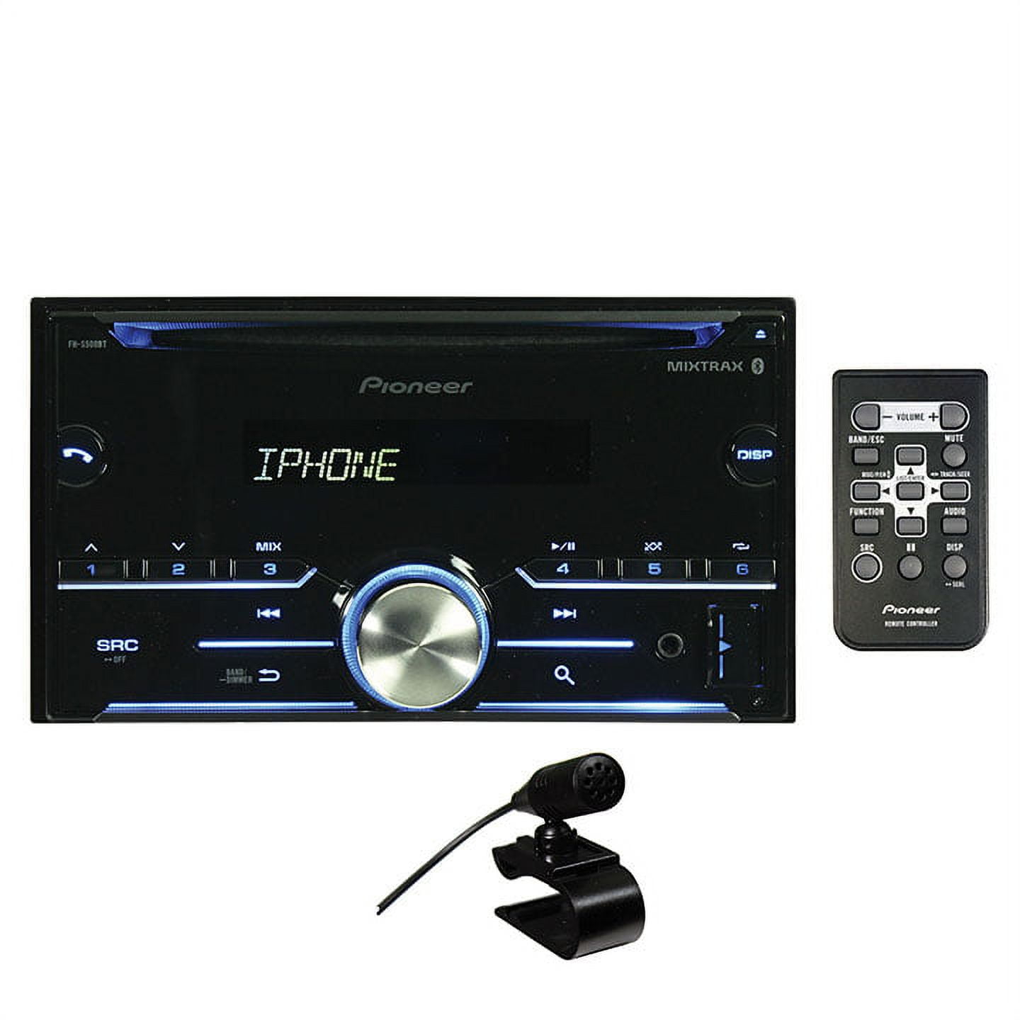 Pioneer Fh-S500Bt Double-Din In-Dash Car Stereo CD Receiver with Bluetooth