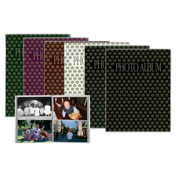 Pioneer Flexible Cover Photo Album FC-246, Design Covers, 2-UP Holds 64 4x6 Photos - Green