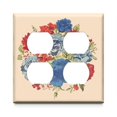 thumbnail image 1 of Pioneer Floral Duplex Receptacle Outlet Wall Plate,Size Double Duplex 4.6" x 4.6”, Polycarbonate Thermoplastic Electrical Switchplate Home Decor for Kitchen Living Room Bedroom Decorate, 1 of 2