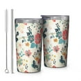 thumbnail image 1 of Pioneer Flower 10oz Tumblers Stainless Steel Tumbler with Lid and Straw,Vacuum Insulated Double Wall Travel Tumbler Cups with Cleaning Brush for Coffee, Tea, 1 of 4