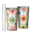 thumbnail image 1 of Pioneer Flower 10oz Tumblers Stainless Steel Tumbler with Lid and Straw,Vacuum Insulated Double Wall Travel Tumbler Cups with Cleaning Brush for Coffee, Tea, 1 of 4