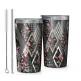 thumbnail image 1 of Pioneer Flower 10oz Tumblers Stainless Steel Tumbler with Lid and Straw,Vacuum Insulated Double Wall Travel Tumbler Cups with Cleaning Brush for Coffee, Tea, 1 of 4
