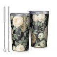 thumbnail image 1 of Pioneer Flower 10oz Tumblers Stainless Steel Tumbler with Lid and Straw,Vacuum Insulated Double Wall Travel Tumbler Cups with Cleaning Brush for Coffee, Tea, 1 of 4