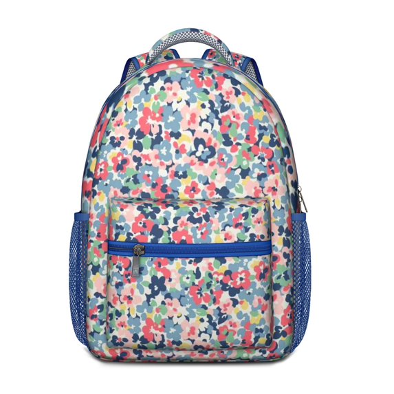 Pioneer Flower Backpack for School,Cute School Bag,Schoolbag with Adjustable Shoulder Straps & Padded Back,15.3"x11"x6.7"
