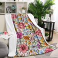 thumbnail image 1 of Pioneer Flower Blanket,Comfortable Soft Flannel Throw Blanket,All Season,Warm Lightweight Blankets for Sofa Bed Couch Living Room Chair,40"x50"(100x130cm), 1 of 4