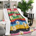 thumbnail image 1 of Pioneer Flower Blanket,Comfortable Soft Flannel Throw Blanket,All Season,Warm Lightweight Blankets for Sofa Bed Couch Living Room Chair,50"x60"(130x150cm), 1 of 4
