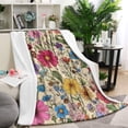 thumbnail image 1 of Pioneer Flower Blanket,Comfortable Soft Flannel Throw Blanket,All Season,Warm Lightweight Blankets for Sofa Bed Couch Living Room Chair,60"x80"(150x200cm), 1 of 4