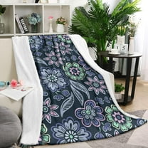 Pioneer Flower Blanket,Comfortable Soft Flannel Throw Blanket,All Season,Warm Lightweight Blankets for Sofa Bed Couch Living Room Chair,60"x80"(150x200cm)