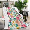 thumbnail image 1 of Pioneer Flower Blanket,Comfortable Soft Flannel Throw Blanket,All Season,Warm Lightweight Blankets for Sofa Bed Couch Living Room Chair,60"x80"(150x200cm), 1 of 4
