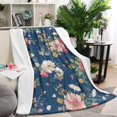 thumbnail image 1 of Pioneer Flower Blanket,Comfortable Soft Flannel Throw Blanket,All Season,Warm Lightweight Blankets for Sofa Bed Couch Living Room Chair,60"x80"(150x200cm), 1 of 4