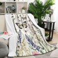 thumbnail image 1 of Pioneer Flower and Butterfly Blanket,Comfortable Soft Flannel Throw Blanket,All Season,Warm Lightweight Blankets for Sofa Bed Couch Living Room Chair,50"x60"(130x150cm), 1 of 4