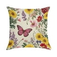 thumbnail image 1 of Pioneer Flower And Butterfly Pillow Covers,Pioneer Flower And Butterfly Throw Pillow Covers 18"×18" ,Living Room Sofa Couch Pillow Covers,Decorative Pillow Covers, 1 of 7