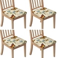 thumbnail image 1 of Pioneer Flower and Butterfly Seat Covers for Dining Room Chairs Set Of 4,Stretch Printed Washable Chair Seat Cover with Elastic Ties and Button,Removable Waterproof Couch Cushion Covers, 1 of 6