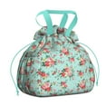 thumbnail image 1 of Pioneer Flower Drawstring Lunch Bag Women - Drawstring Lunch Bag Insulated for Work Office - Stain-Resistant Large Lunchbags for Women with Multi-Pockets, 1 of 6