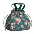 thumbnail image 1 of Pioneer Flower Drawstring Lunch Bag Women - Drawstring Lunch Bag Insulated for Work Office - Stain-Resistant Large Lunchbags for Women with Multi-Pockets, 1 of 6